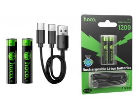 Батарейка литиевая подзарежаемая HOCO JA4 AAA (2PCS) (черный)