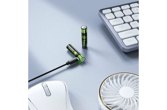 Батарейка литиевая подзарежаемая HOCO JA4 AAA (2PCS) (черный)