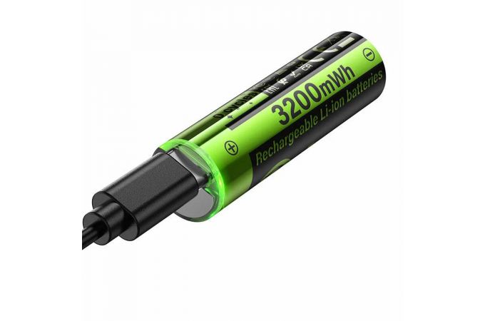 Батарейка литиевая подзарежаемая HOCO JA3 AA (2PCS) (черный)