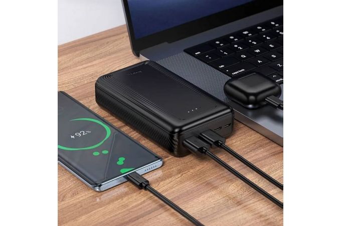Универсальный дополнительный аккумулятор Power Bank HOCO J165A Honey (20000mAh) (черный)