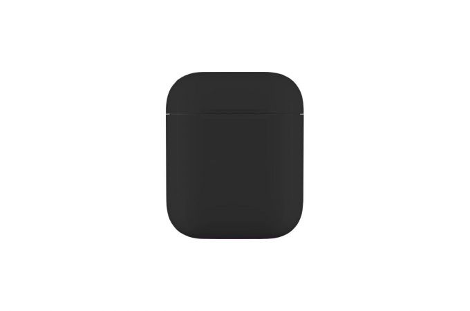 Чехол для наушников Soft-Touch AirPods пластиковый (черный)