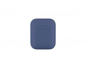 Чехол для наушников Soft-Touch AirPods пластиковый (темно-синий)