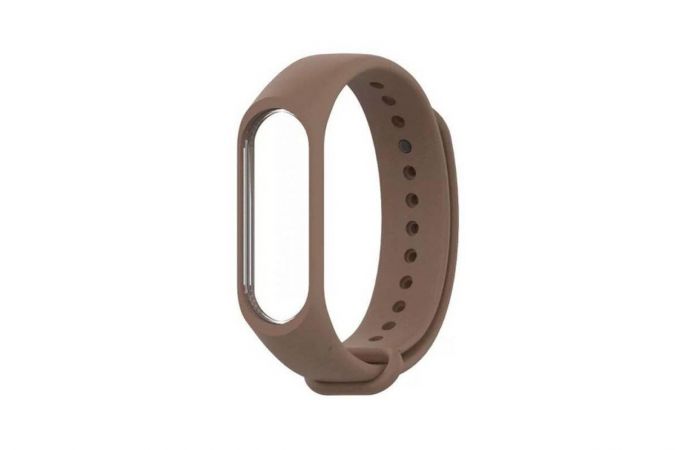 Ремешок силиконовый для XIAOMI MI Band 3/MI Band 4 цвет темнокоричневый