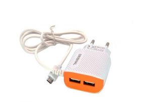 Сетевое зарядное устройство USB + кабель MicroUSB Орбита OT-APU22 5B, 2100mA (белый)