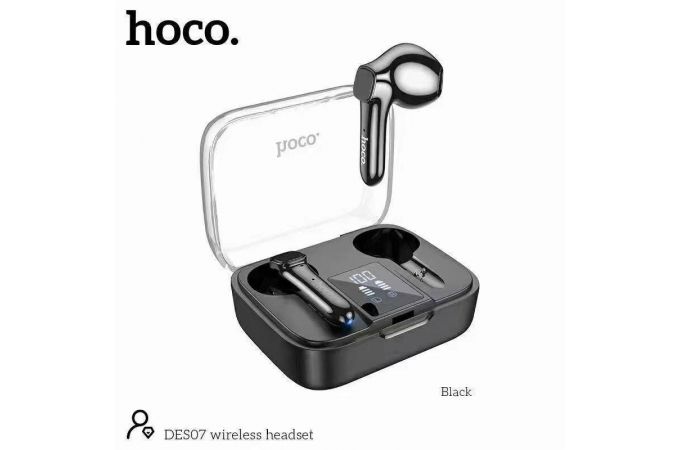 Наушники вакуумные беспроводные HOCO DES07 TWS wireless headset Bluetooth (белый)