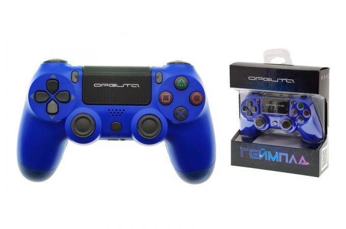 Геймпад беспроводной для Sony PlayStation 4 Орбита OT-PCG12 Синий (Bluetooth)