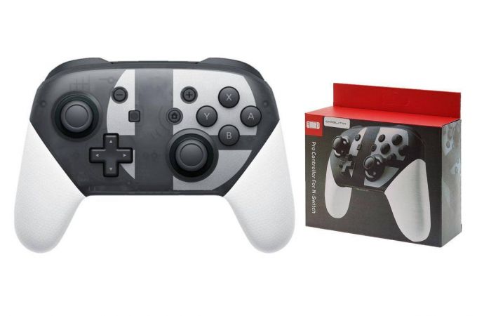 Геймпад игровой беспроводной Орбита OT-PCG14 Черно-белый (Bluetooth, Nintendo Switch, PC)