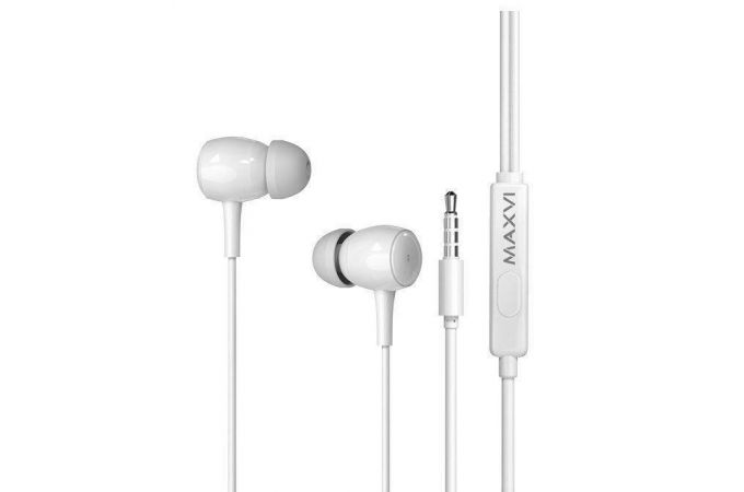 Наушники вакуумные проводные Maxvi MHF-17 (белый)
