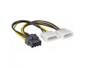 Кабель для блока питания 2 x Molex (мама) - PCI-E 8pin (папа)