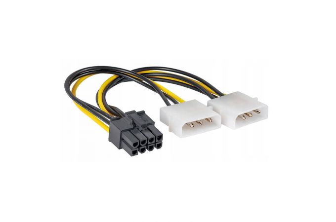 Кабель для блока питания 2 x Molex (мама) - PCI-E 8pin (папа)