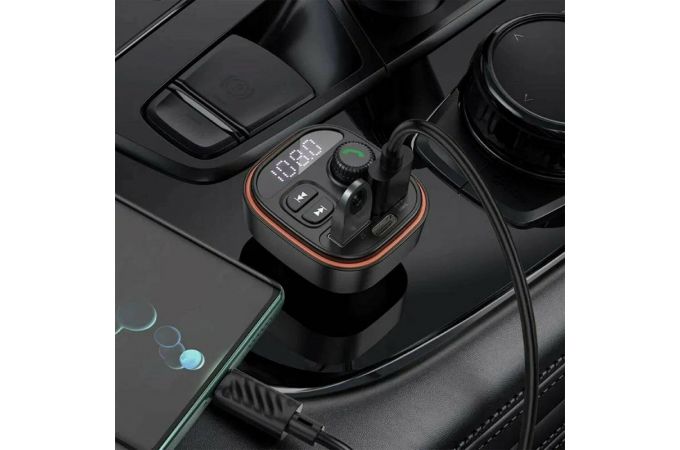 FM-Модулятор BOROFONE BC59 Heroic BT v.5.4, 2 x USB-A, Type-C 3A (Черный)