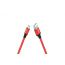 Кабель USB - MicroUSB HOCO X14 2,4A (черно-красный) 2м (в оплетке)