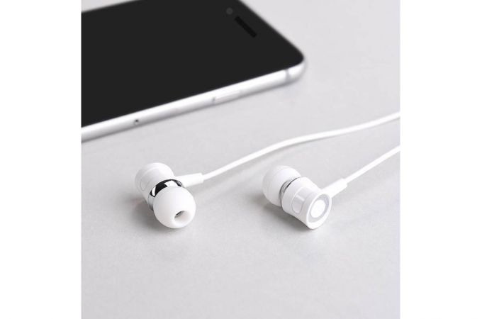 Наушники вакуумные проводные HOCO M37 pleasant sound (белый)