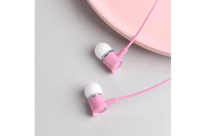 Наушники вакуумные проводные HOCO M37 (розовый)