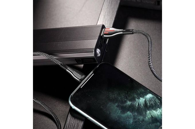 Кабель USB - Lightning BOROFONE BU23, 2,4A (серый) 1,2м (в оплетке)