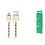 Кабель USB - MicroUSB BOROFONE BX24 2A золото 1м (в оплетке)