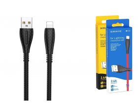 Кабель USB - Lightning BOROFONE BX38, 2,4A (черный) 1м