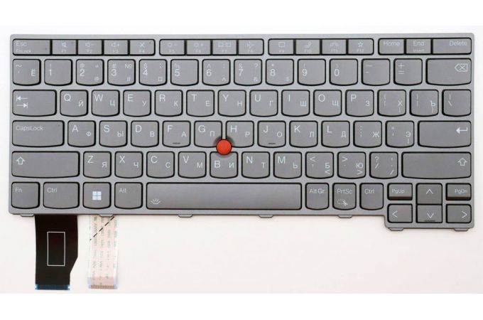 Клавиатура для ноутбука Lenovo ThinkPad X13 Gen 3 серая с подсветкой