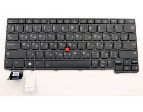 Клавиатура для ноутбука Lenovo ThinkPad X13 Gen 3 черная с подсветкой