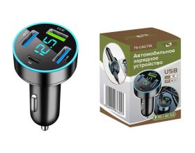 TDS TS-CAU71A ЗУ авто USB (QC3.0 + PD20W,3000mA + USB)