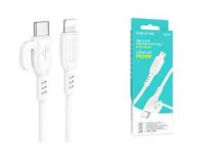 Кабель USB Type-C - Lightning BOROFONE BX91 (белый) 1м