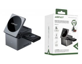 Беспроводное зарядное устройство ACEFAST E18 Rubik Cube 3-in-1 Wireless Charging Holder (Черный)