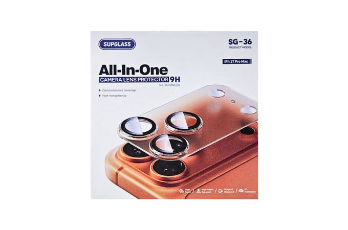 Защитное стекло SUPGLASS Camera lens Protectot Anti Glare SG-36  17 Pro Max (6.9) (Прозрачный)