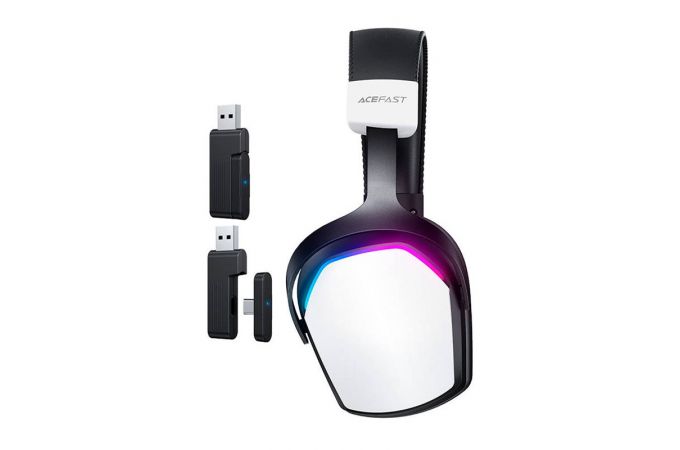 Наушники мониторные беспроводные ACEFAST H11 gaming wireleess headset (Белый)