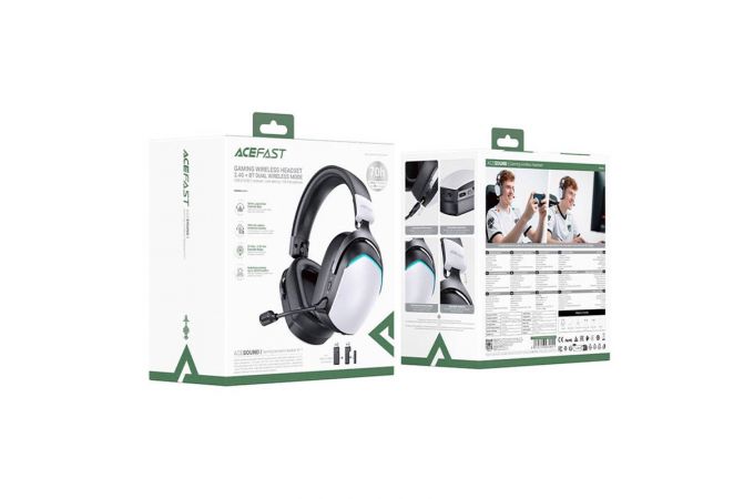 Наушники мониторные беспроводные ACEFAST H11 gaming wireleess headset (Белый)