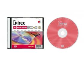 DVD+R Dual Layer двухслойный Mirex 8,5 Гб 8x Slim case (цена за 1 штуку)