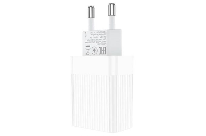 Сетевое зарядное устройство USB BOROFONE BA47A QC3.0 (белый)