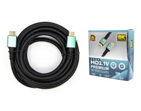 Кабель HDMI-HDMI (папа - папа) 5 м (V2.1) 8K