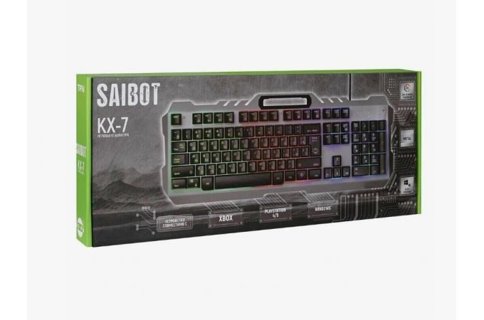 Клавиатура игровая TFN Saibot KX-7 черная / LED подсветка / TFN-GM-KB-KX-7