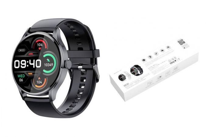 Смарт часы XO J3 Sunday Round Sports Talking 75+120MM*21.8MM (Чёрные)