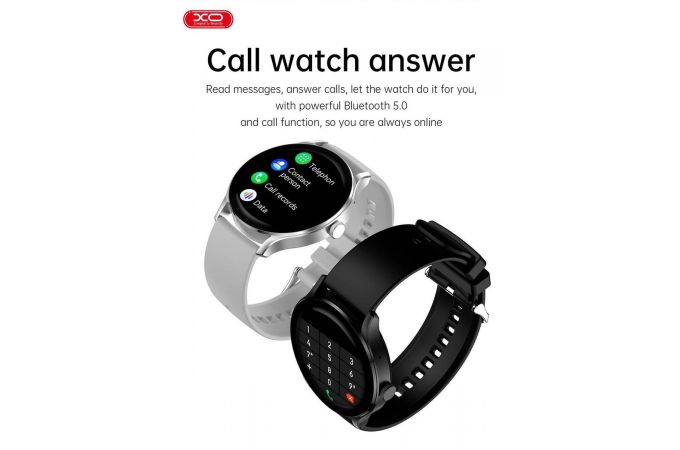 Смарт часы XO J3 Sunday Round Sports Talking 75+120MM*21.8MM (Чёрные)