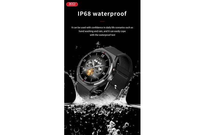 Смарт часы XO J1 Porsche Wireless Charging Sport Call (Чёрные)