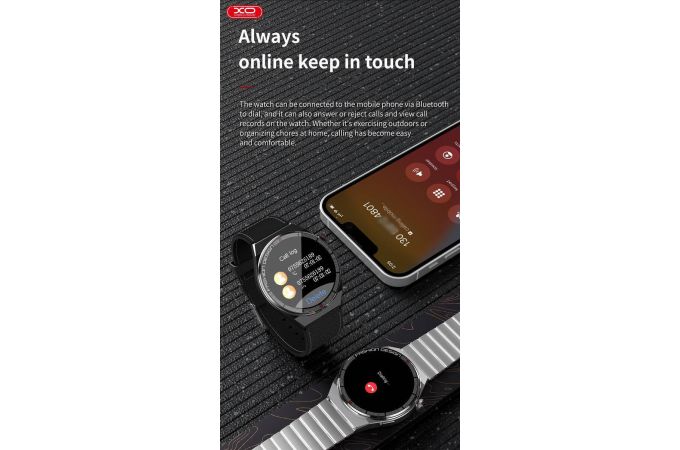 Смарт часы XO J1 Porsche Wireless Charging Sport Call (Чёрные)