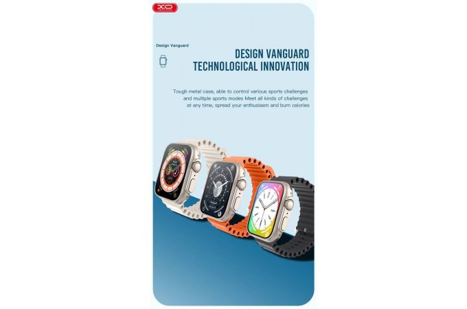 Смарт часы XO M8 Ultra wireless charging sports version Size:45mm, smaller than original design 82.5+129*21.5mm (Чёрные)