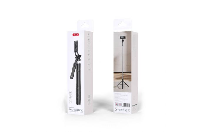 Монопод штатив для селфи XO SS15 Balance Steady Shot Direct Broadcasting Three Legged Reinforced Bracket Bluetooth Selfie Stick 180CM Black