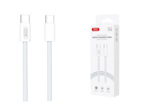 Кабель USB Type-C - USB Type-C XO NB-Q260A High-fashion 60W 1m braided data cable White