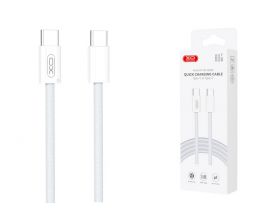 Кабель USB Type-C - USB Type-C XO NB-Q260B High-fashion 60W 1.5m braided data cable White