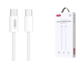 Кабель USB Type-C - USB Type-C XO NB-Q259 iPhone15 60W woven data cable White