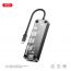 Разветвитель USB HUB XO HUB015 5in1 Multifunctional Docking Station Tranish+Transparent