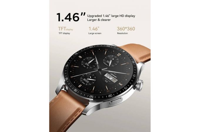 Смарт часы JoyRoom Classic Series JR-FC2 Pro Smart Watch (Answer/Make Call) Moonlight Silver