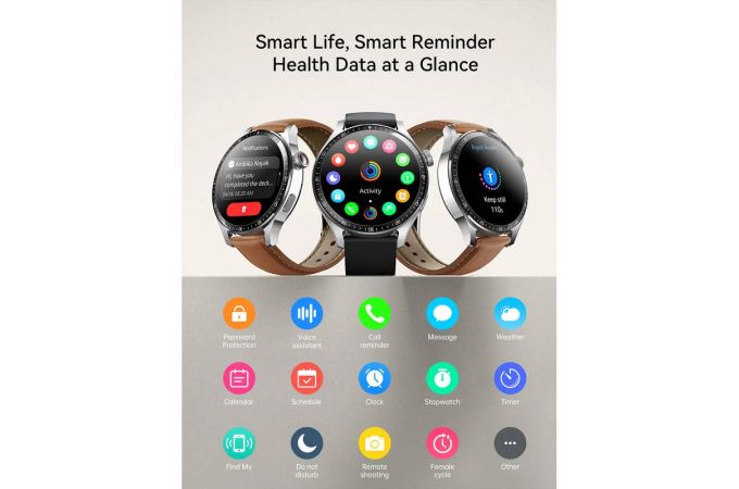 Смарт часы JoyRoom Classic Series JR-FC2 Pro Smart Watch (Answer/Make Call) Moonlight Silver