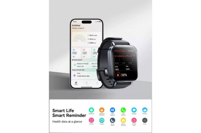 Смарт часы JoyRoom JR-FT3S Filt-life Series Smart Watch  (Answer/Make Call) Space Gray