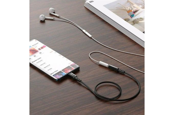 Переходник ACEFAST C1-07 USB-C to DC3.5 aluminum alloy headphones adapter cable (Черный)