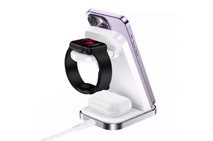 Беспроводное зарядное устройство ACEFAST E15 desktop 3-in-1 wireless charging stand (Белый)