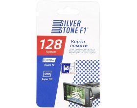 Карта памяти MicroSDXC_128 Gb SilverStone F1 class10 90Mb/s б/ад для видеорегистраторов / U1