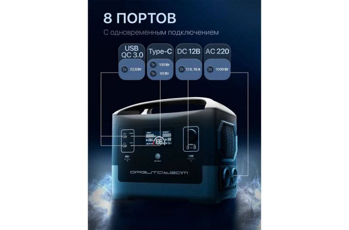 Орбита OT-SMP02 Портативная электростанция аккумуляторная (1036Вт/ч)